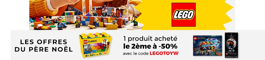 1 produit acheté, le 2ème à -50% parmi une sélection de jouets LEGO®